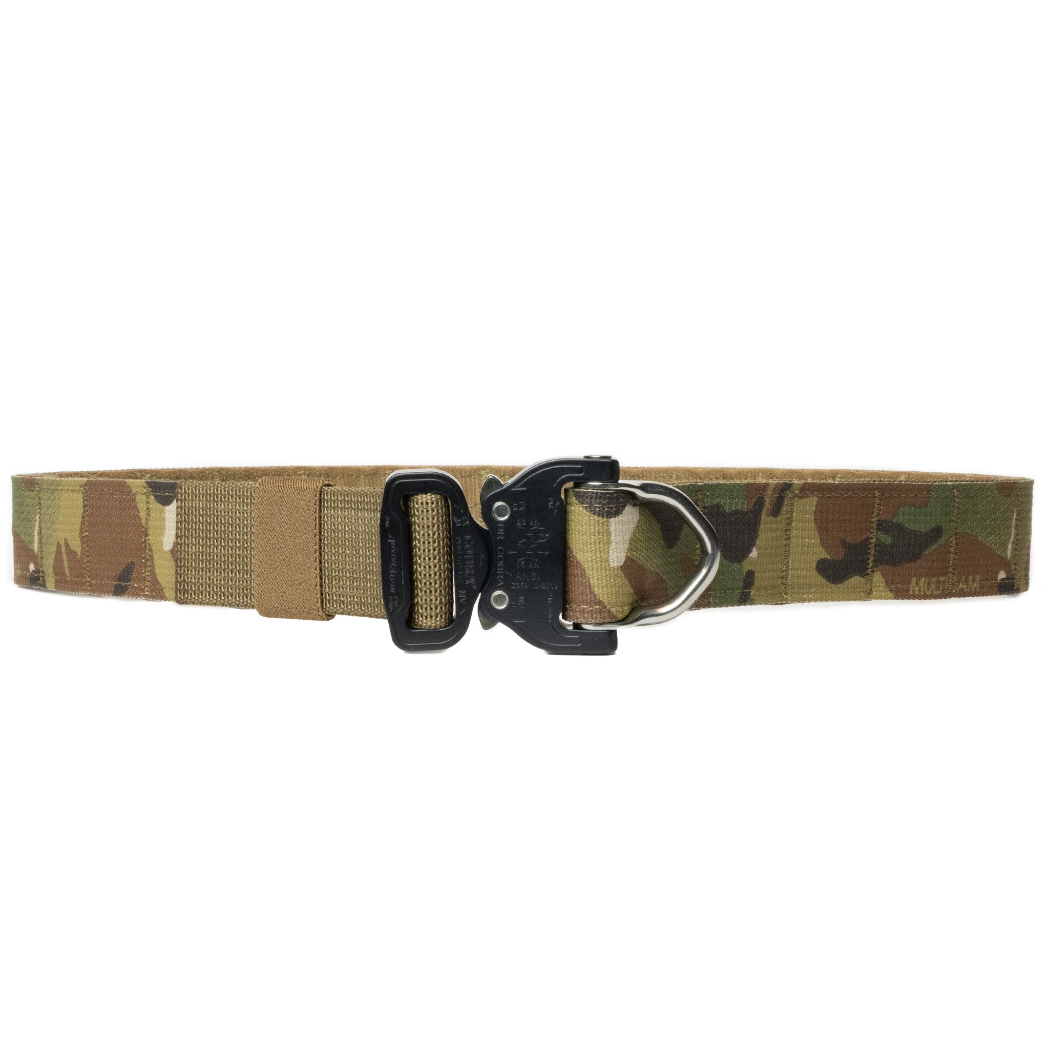 Ciguera Gear Company Battlewagon War Belt in Multicam that is the ideal choice as a duty belt. It's made in the USA and uses licensed Multicam webbing from Crye Precision. The buckle is a Austri Alpin Cobra Buckle.